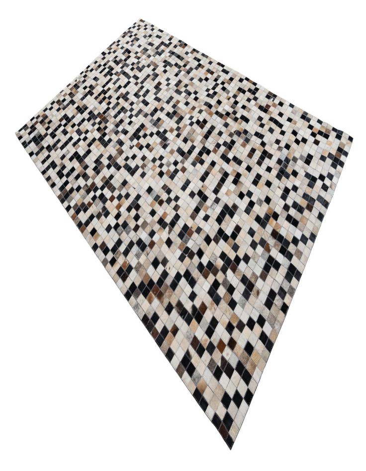 Detail image of  5' x 7' 10 Cowhide Leather Rug