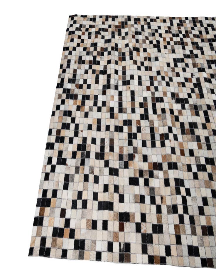 Detail image of  5' x 7' 10 Cowhide Leather Rug