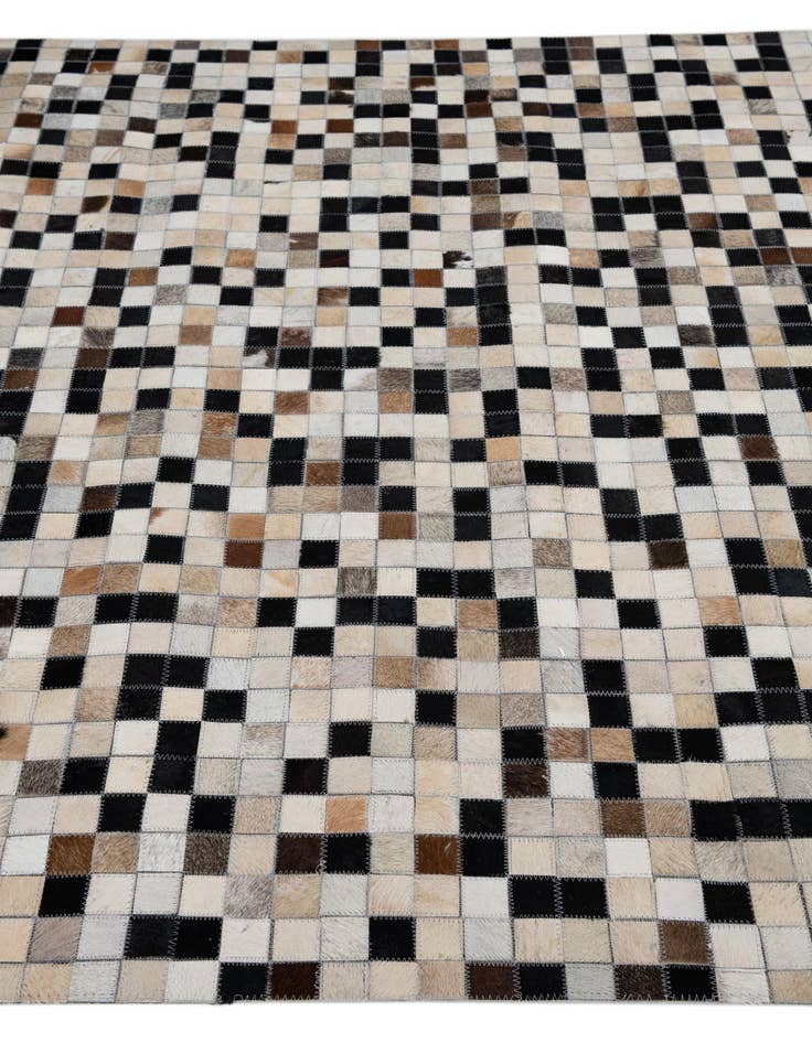 Detail image of  5' x 7' 10 Cowhide Leather Rug