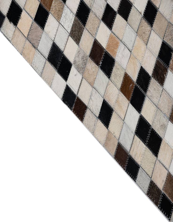 Detail image of  5' x 7' 10 Cowhide Leather Rug