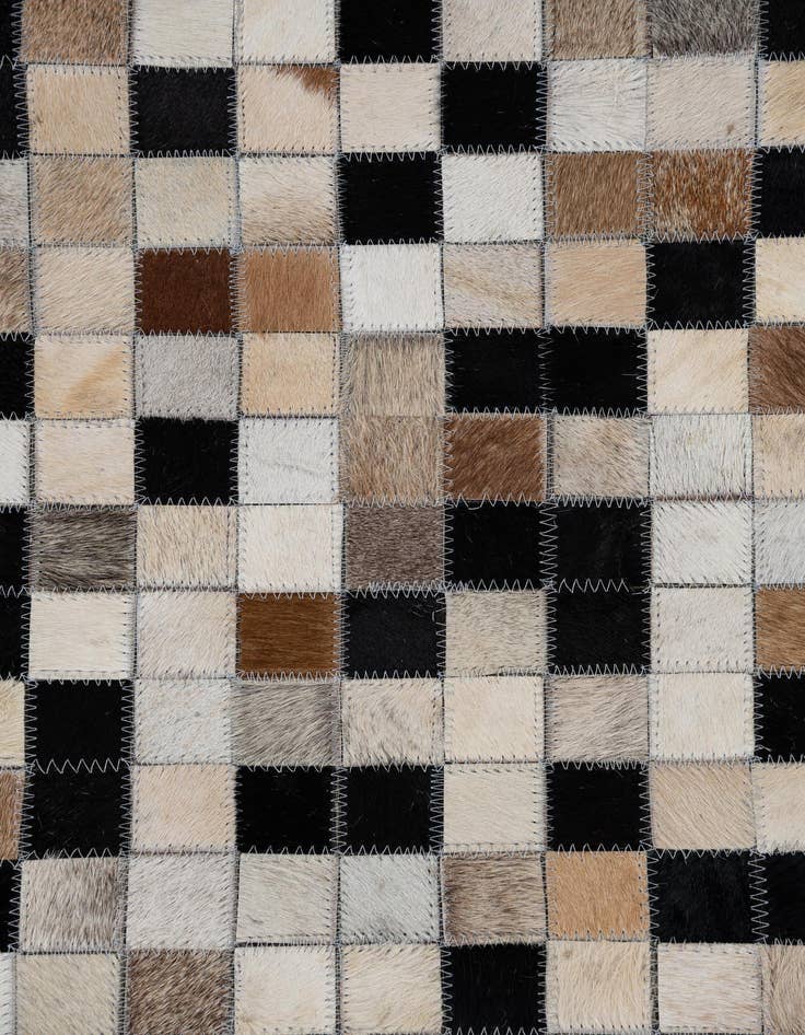 Detail image of  5' x 7' 10 Cowhide Leather Rug