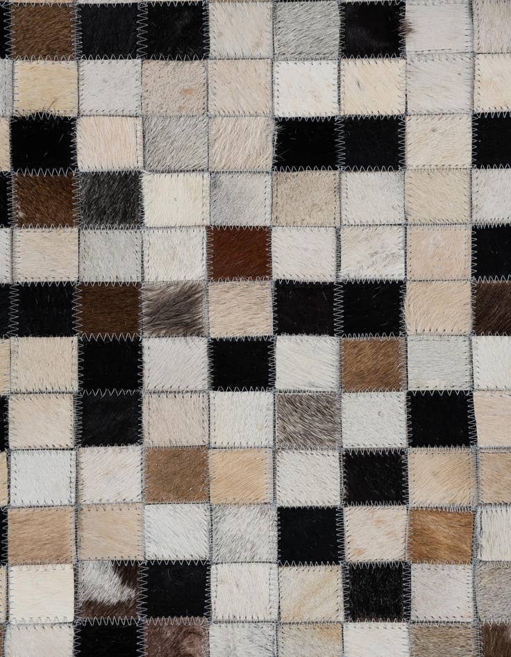 Detail image of  5' x 7' 10 Cowhide Leather Rug