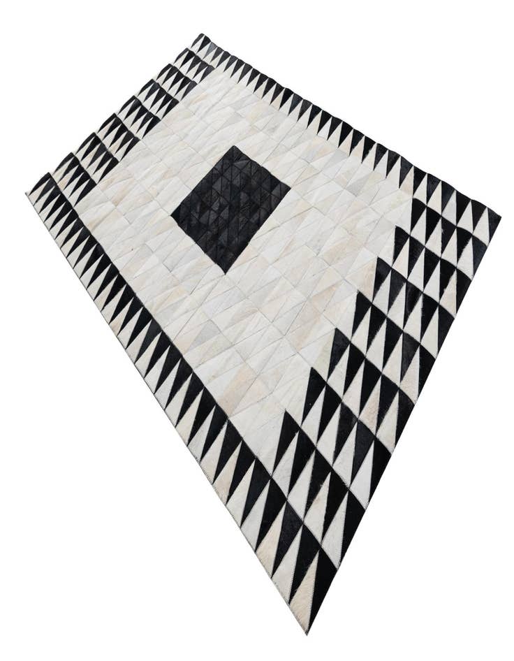 Detail image of  5' x 7' 10 Cowhide Leather Rug