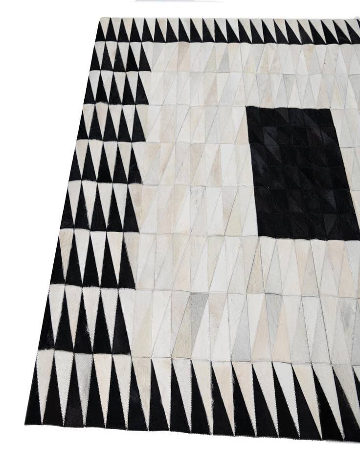 Detail image of  5' x 7' 10 Cowhide Leather Rug