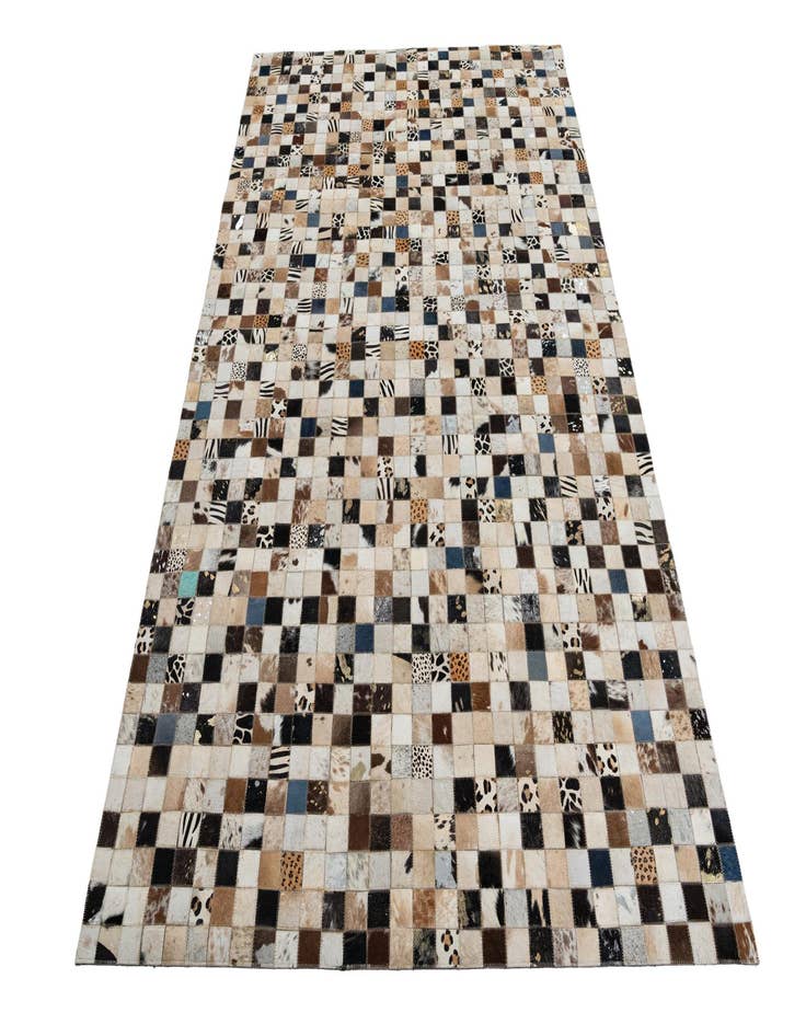 Detail image of  5' 1 x 8' Cowhide Leather Rug