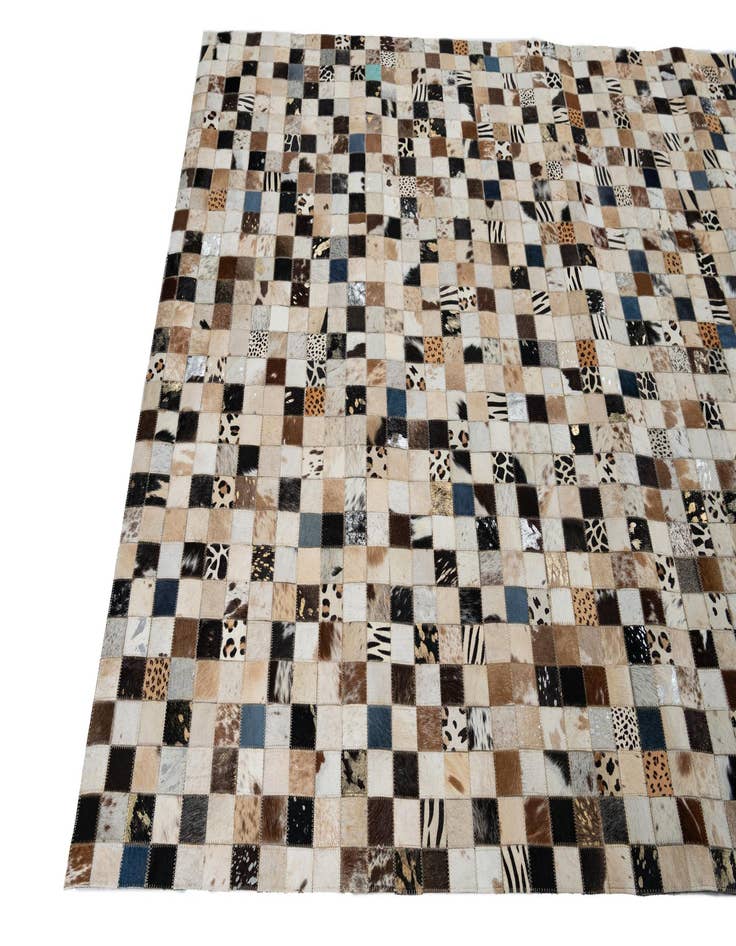 Detail image of  5' 1 x 8' Cowhide Leather Rug