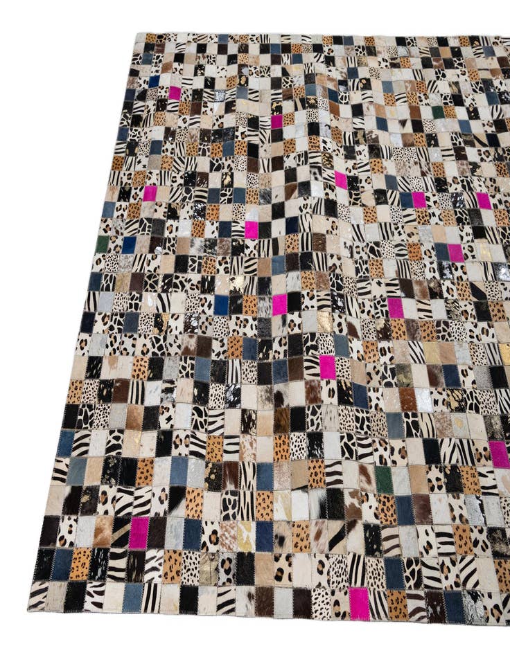 Detail image of  5' x 8' Cowhide Leather Rug