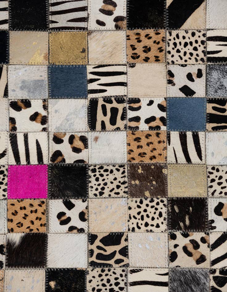 Detail image of  5' x 8' Cowhide Leather Rug