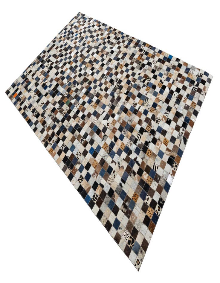 Detail image of  5' x 7' 10 Cowhide Leather Rug