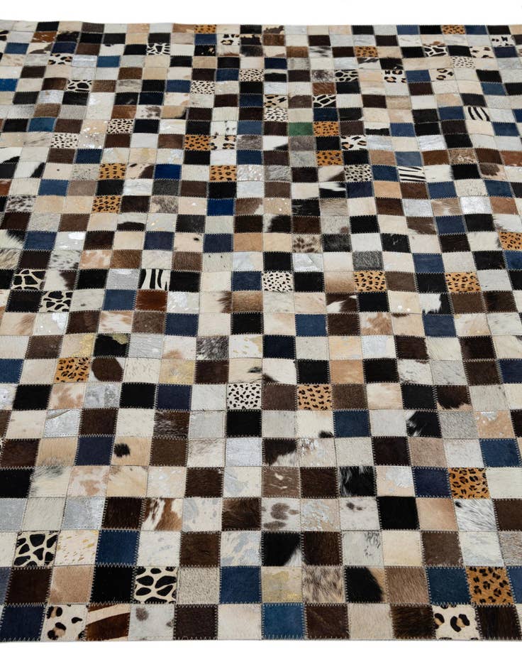 Detail image of  5' x 7' 10 Cowhide Leather Rug