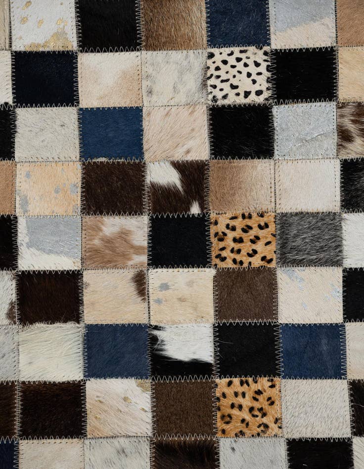 Detail image of  5' x 7' 10 Cowhide Leather Rug