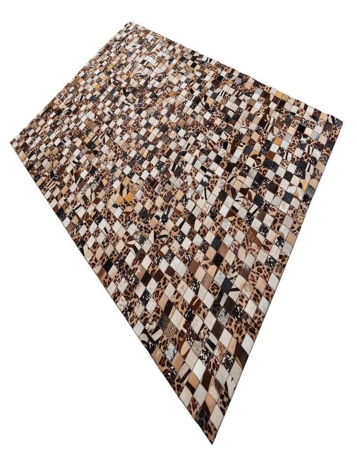 Detail image of  5' 1 x 8' 1 Cowhide Leather Rug