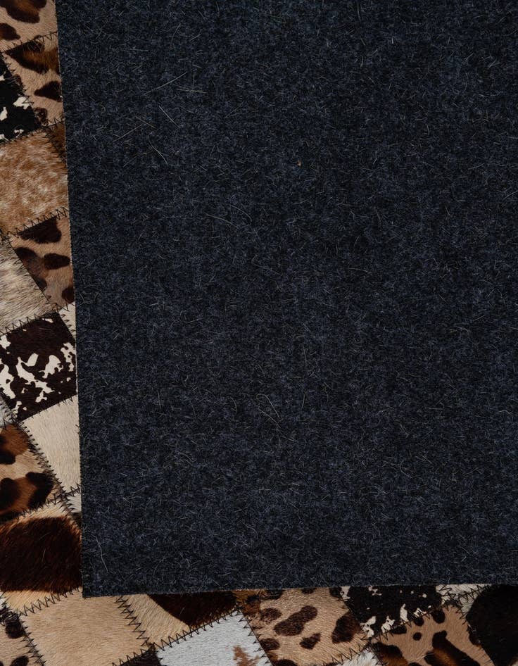 Detail image of  5' 1 x 8' 1 Cowhide Leather Rug