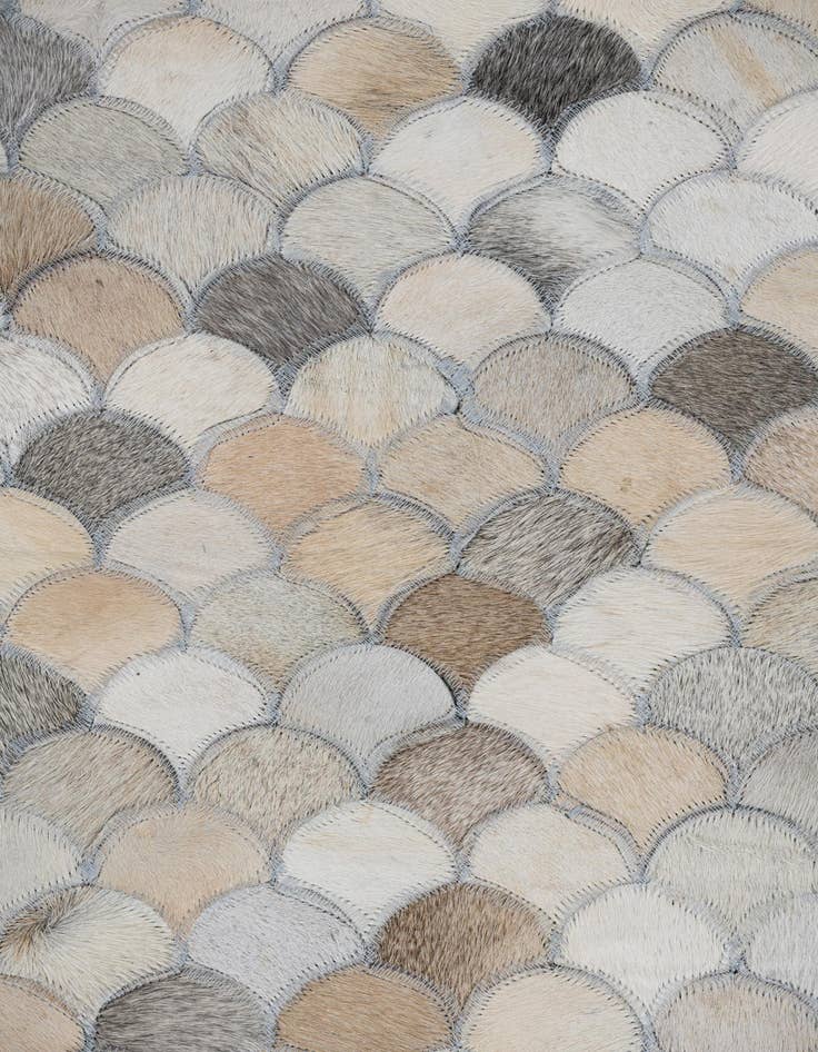 Detail image of  5' x 7' 10 Cowhide Leather Rug