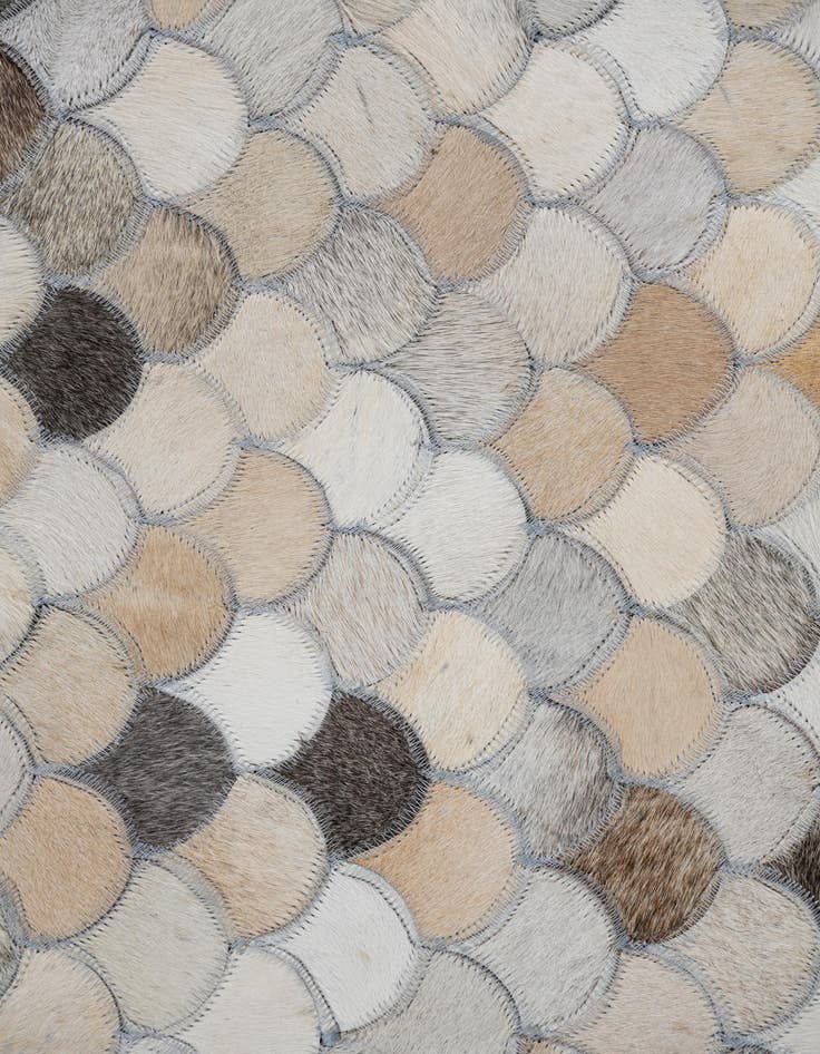 Detail image of  5' x 7' 10 Cowhide Leather Rug