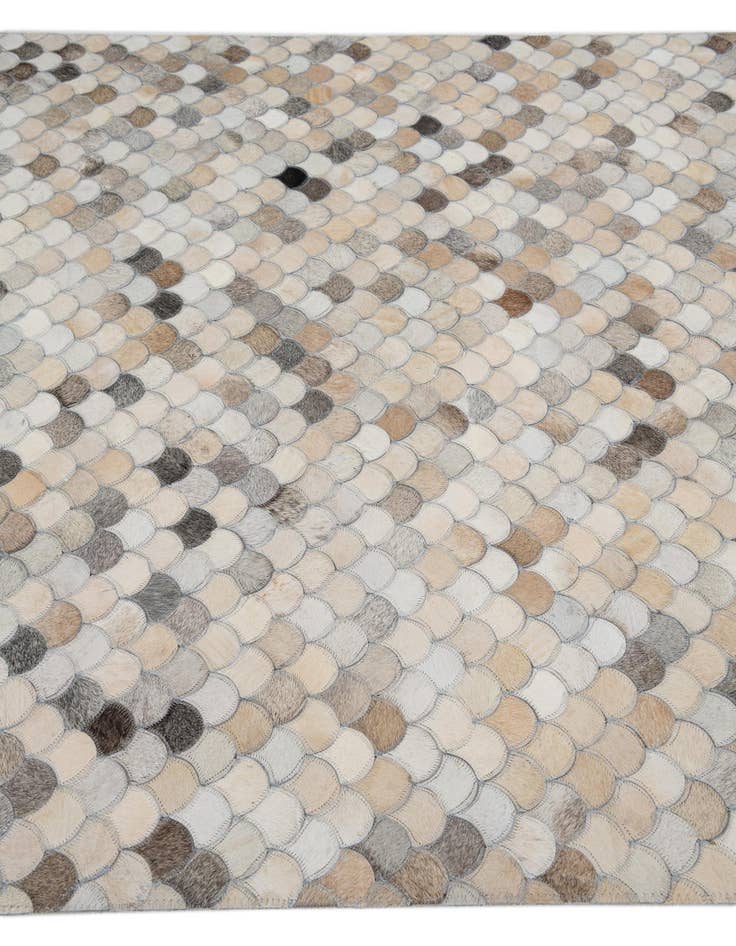 Detail image of  5' x 7' 10 Cowhide Leather Rug