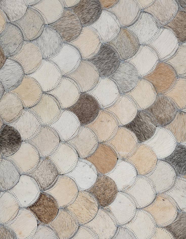 Detail image of  5' x 7' 10 Cowhide Leather Rug