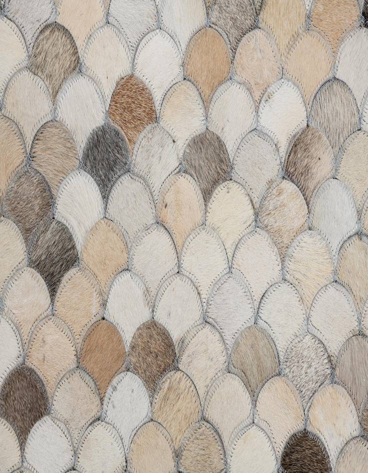 Detail image of  5' x 7' 10 Cowhide Leather Rug