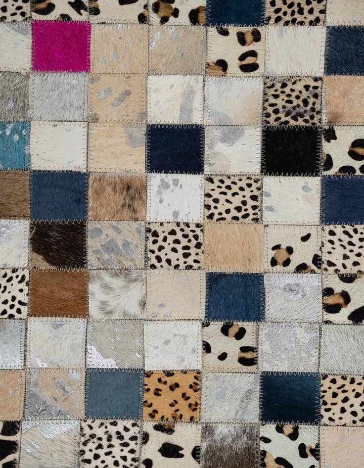 Detail image of  5' x 8' Cowhide Leather Rug