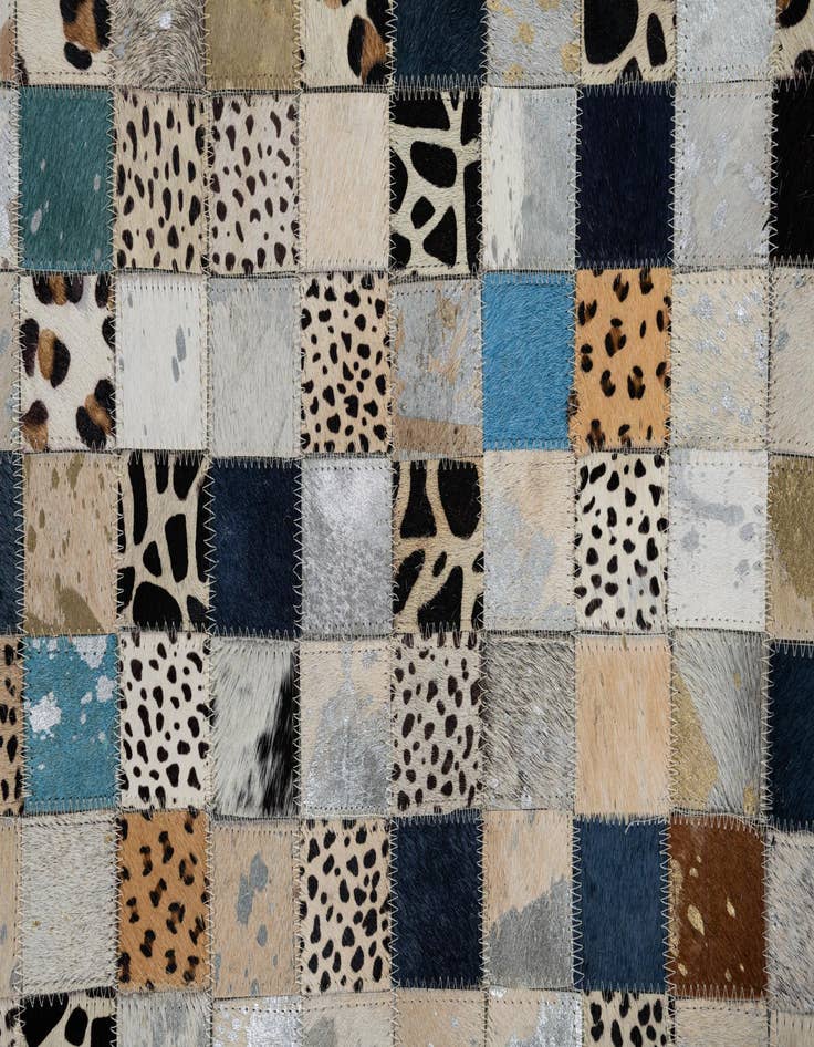 Detail image of  5' x 8' Cowhide Leather Rug