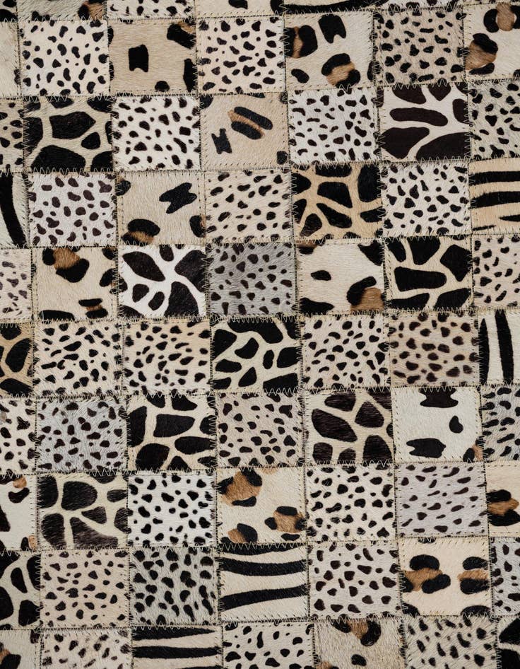 Detail image of  5' 1 x 8' Cowhide Leather Rug