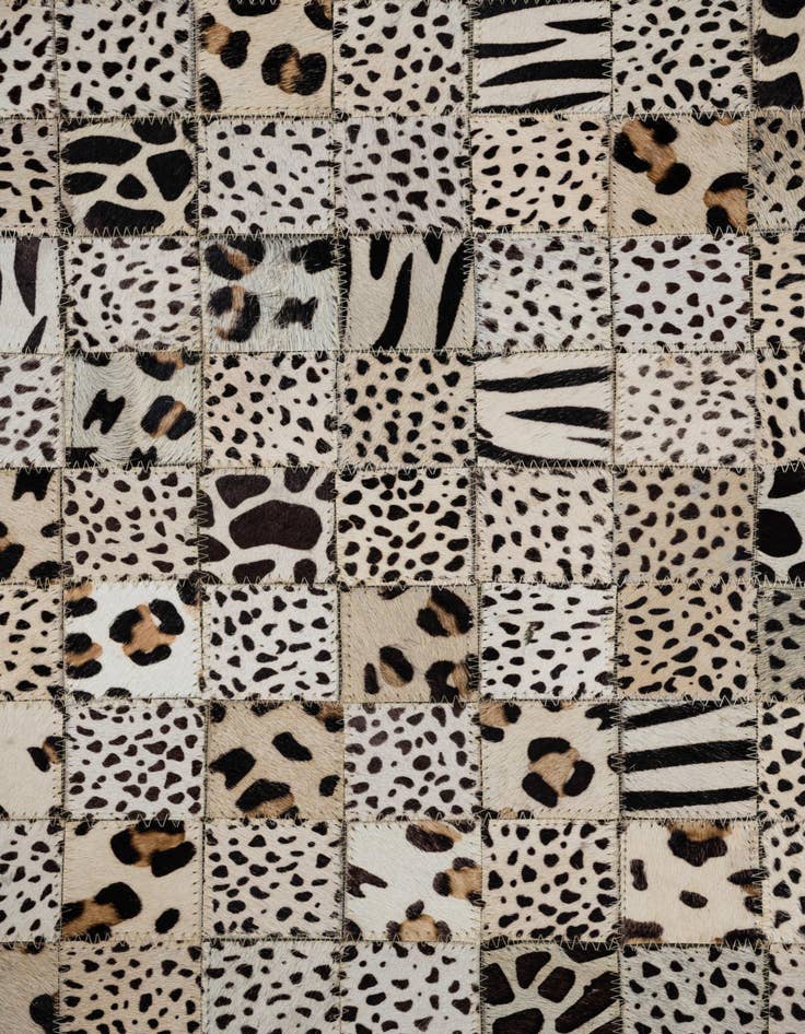 Detail image of  5' 1 x 8' Cowhide Leather Rug