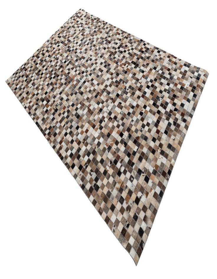 Detail image of  5' 1 x 7' 10 Cowhide Leather Rug