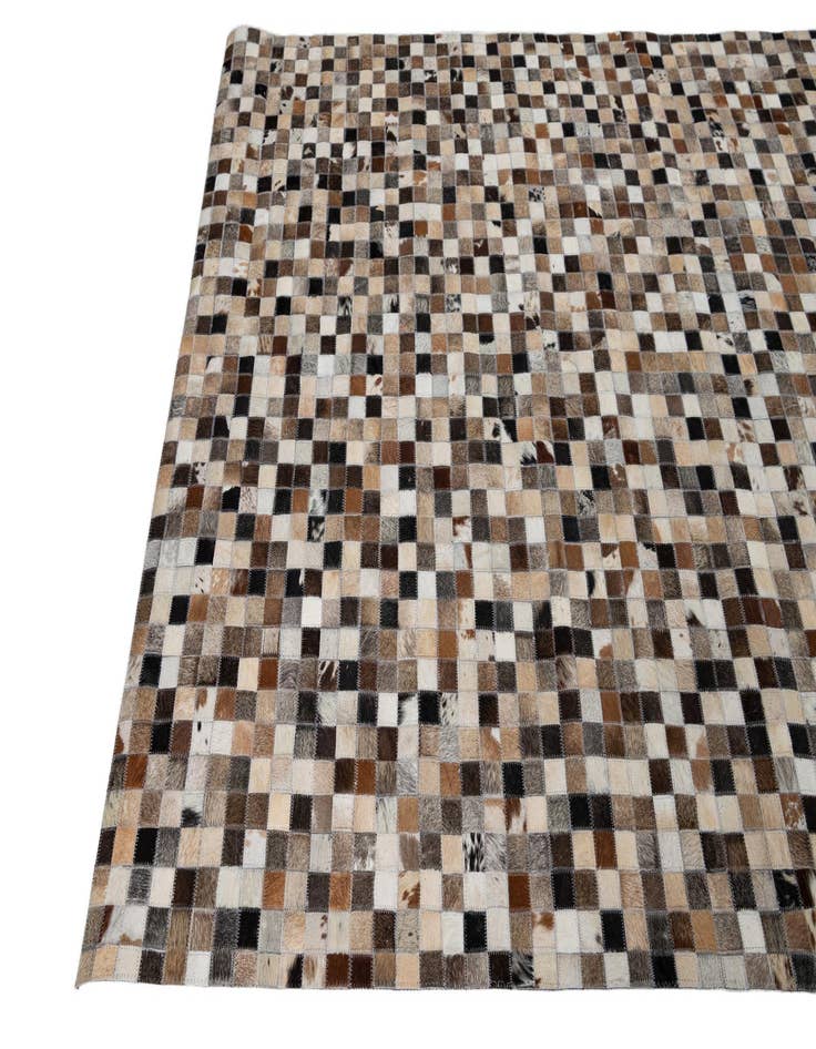 Detail image of  5' 1 x 7' 10 Cowhide Leather Rug