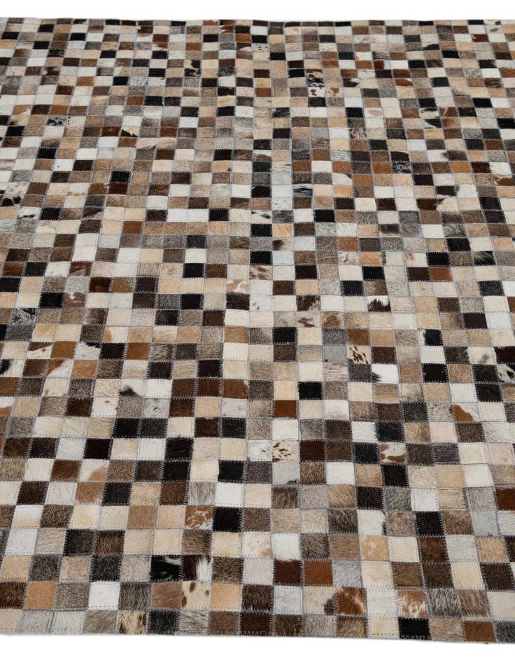 Detail image of  5' 1 x 7' 10 Cowhide Leather Rug