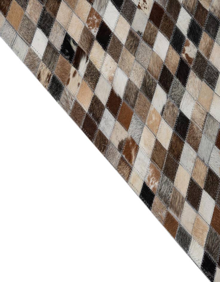 Detail image of  5' 1 x 7' 10 Cowhide Leather Rug