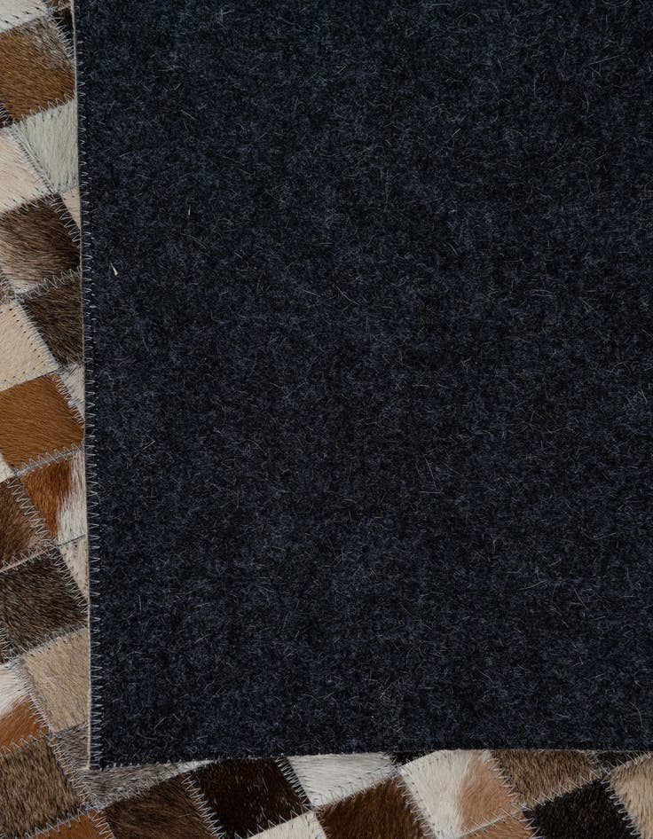 Detail image of  5' 1 x 7' 10 Cowhide Leather Rug