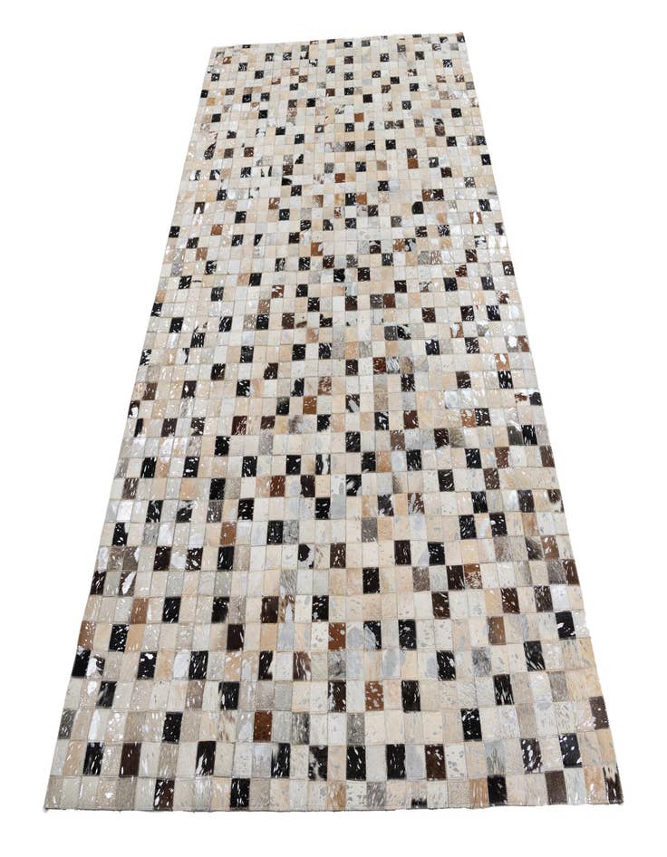 Detail image of  5' 1 x 8' 1 Cowhide Leather Rug