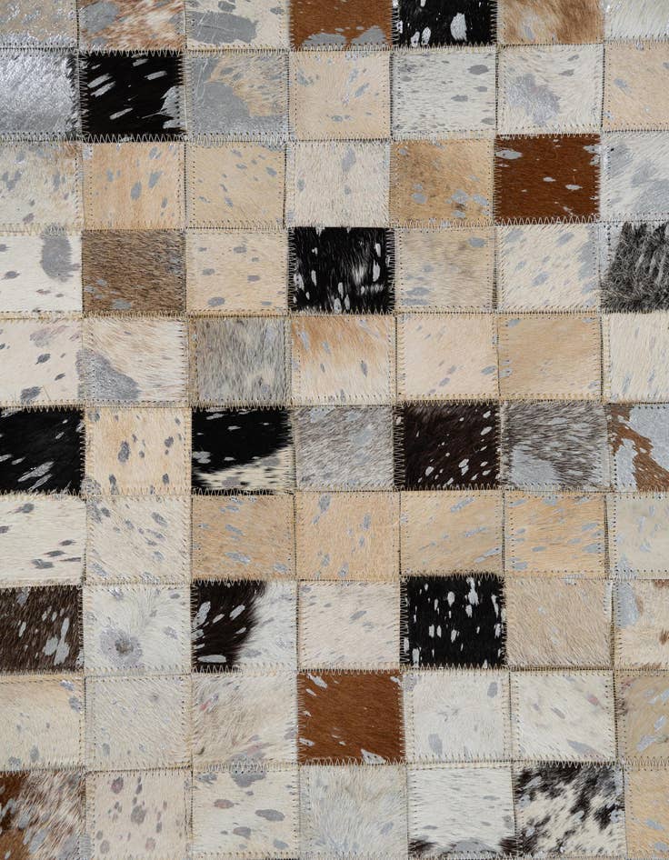 Detail image of  5' 1 x 8' 1 Cowhide Leather Rug