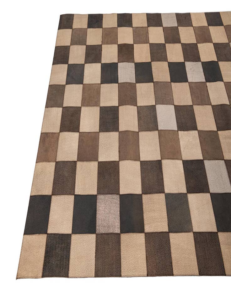 Detail image of  5' x 7' 10 Cowhide Leather Rug