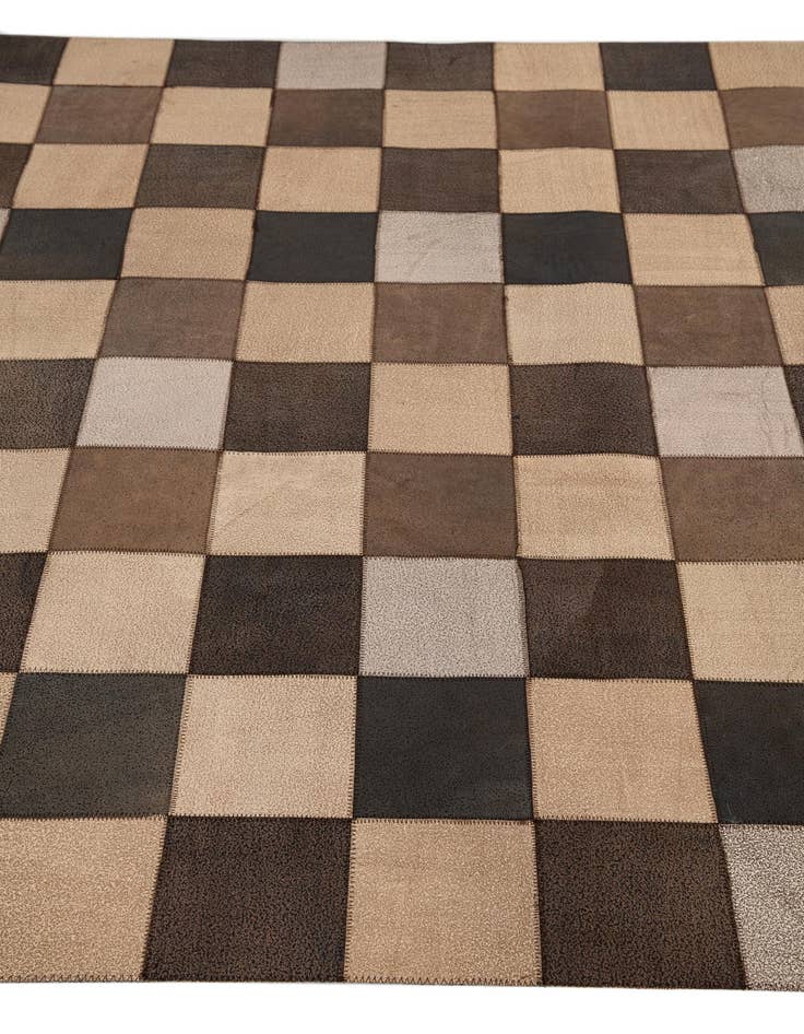 Detail image of  5' x 7' 10 Cowhide Leather Rug