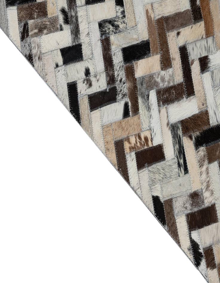 Detail image of  5' x 7' 7 Cowhide Leather Rug