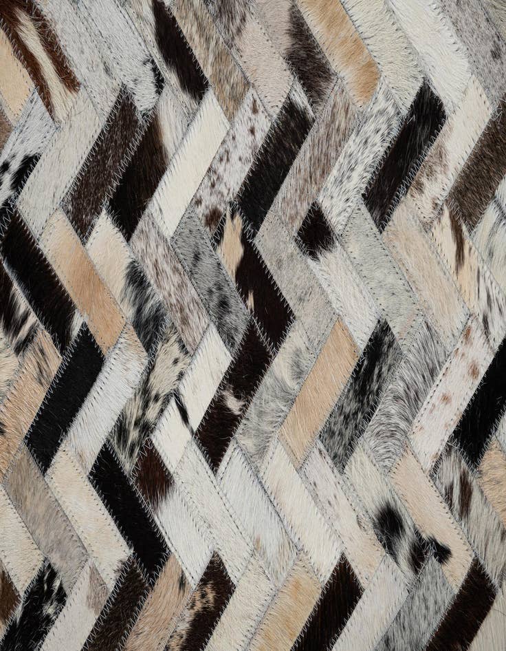 Detail image of  5' x 7' 7 Cowhide Leather Rug