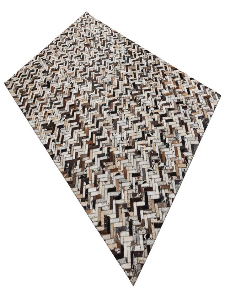 Detail image of  5' x 7' 10 Cowhide Leather Rug
