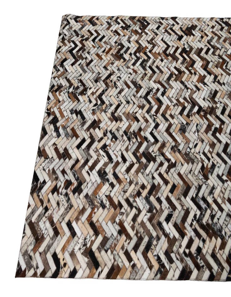 Detail image of  5' x 7' 10 Cowhide Leather Rug