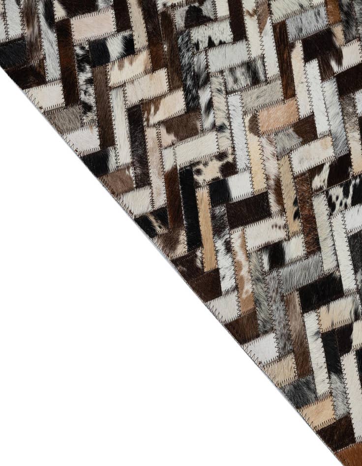 Detail image of  5' x 7' 10 Cowhide Leather Rug