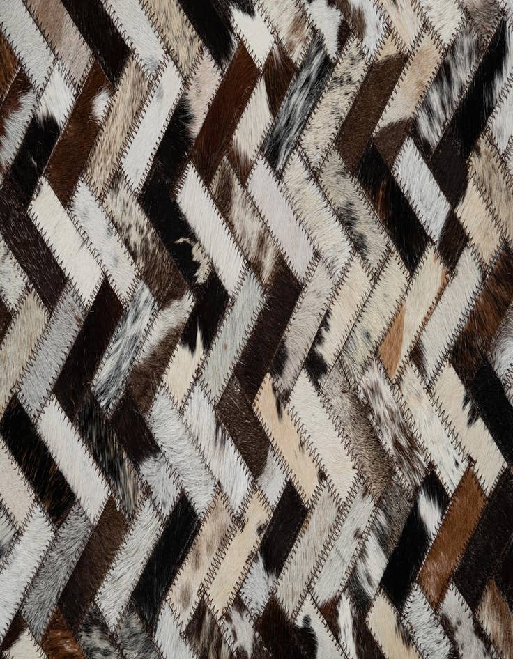 Detail image of  5' x 7' 10 Cowhide Leather Rug
