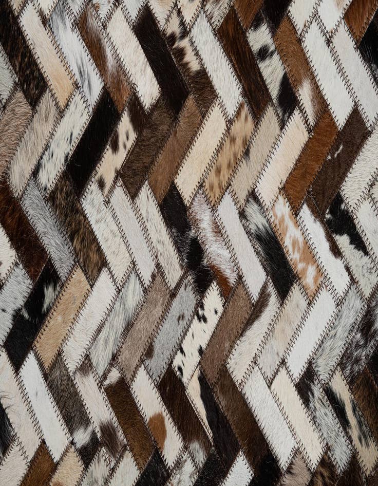 Detail image of  5' x 7' 10 Cowhide Leather Rug