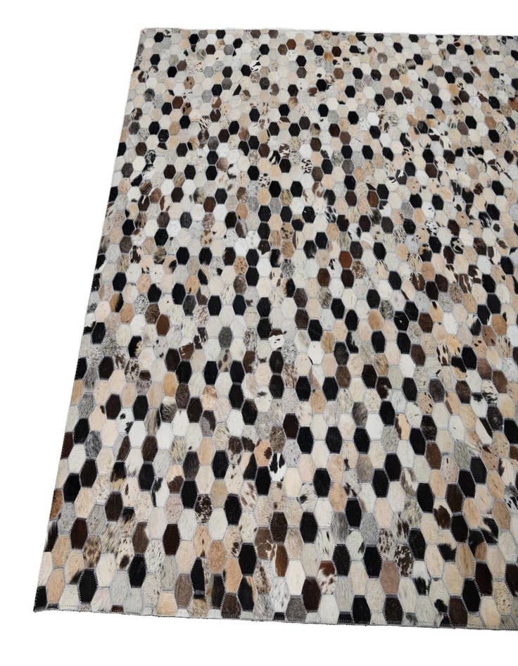 Detail image of  5' 1 x 8' Cowhide Leather Rug