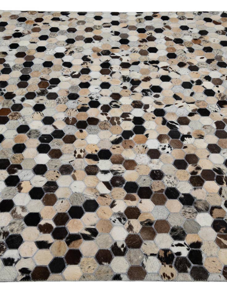 Detail image of  5' 1 x 8' Cowhide Leather Rug