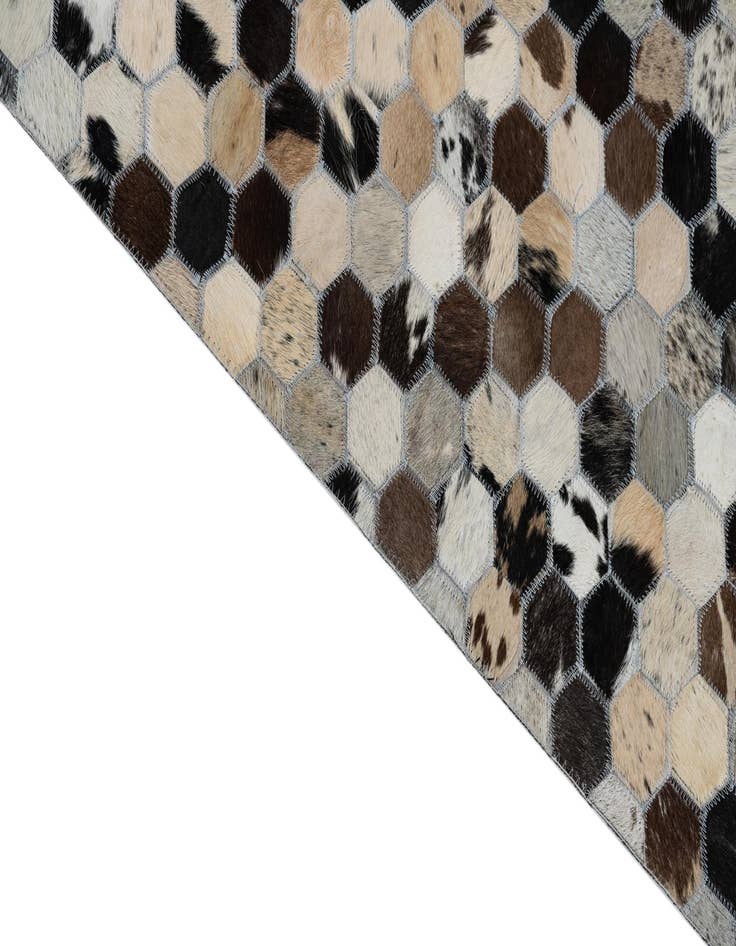 Detail image of  5' 1 x 8' Cowhide Leather Rug