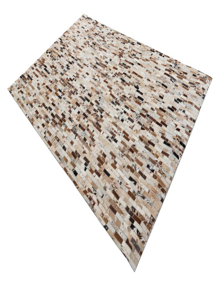 Detail image of  5' 1 x 7' 9 Cowhide Leather Rug