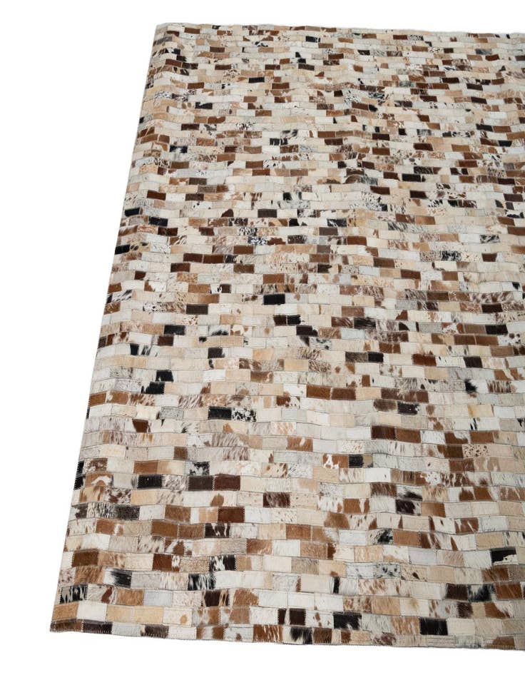 Detail image of  5' 1 x 7' 9 Cowhide Leather Rug