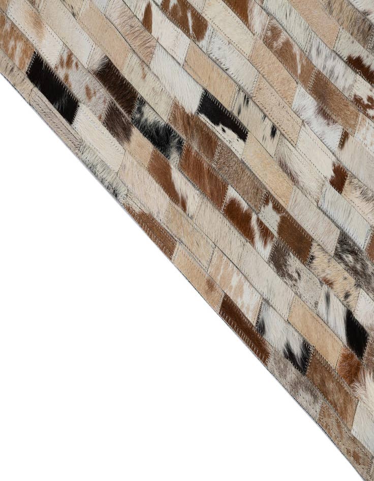 Detail image of  5' 1 x 7' 9 Cowhide Leather Rug