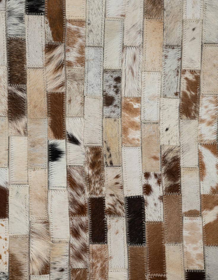 Detail image of  5' 1 x 7' 9 Cowhide Leather Rug