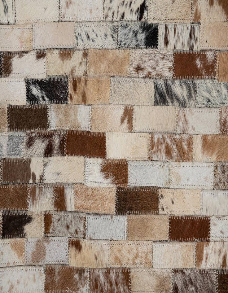 Detail image of  5' 1 x 7' 9 Cowhide Leather Rug